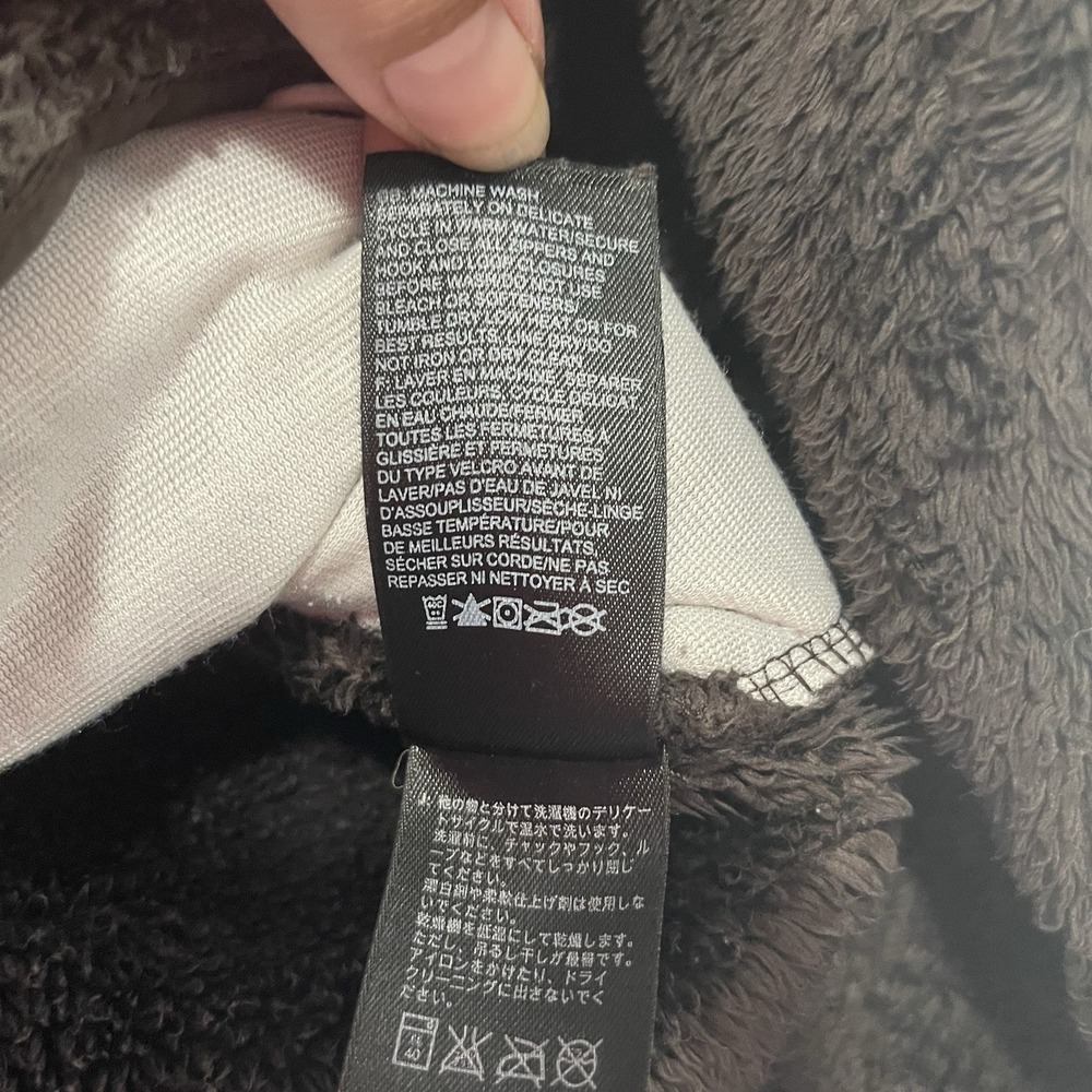 North Face Jacket Womens Medium Brown Fleece Full Zip Hooded Outdoors Coat Warm - Picture 8 of 11